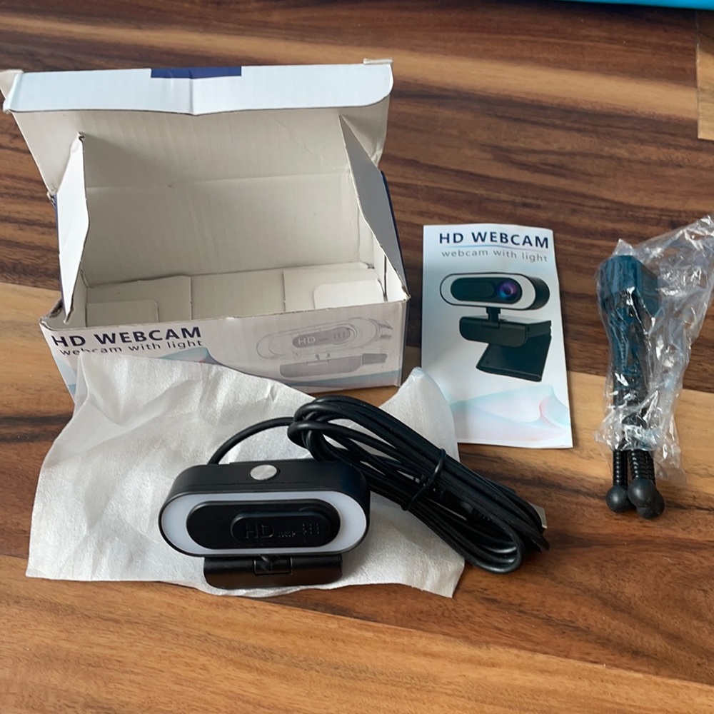 RoHS HD Webcam ring light Streaming Microphone